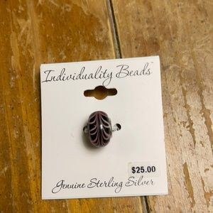 Sterling silver bead for bracelet